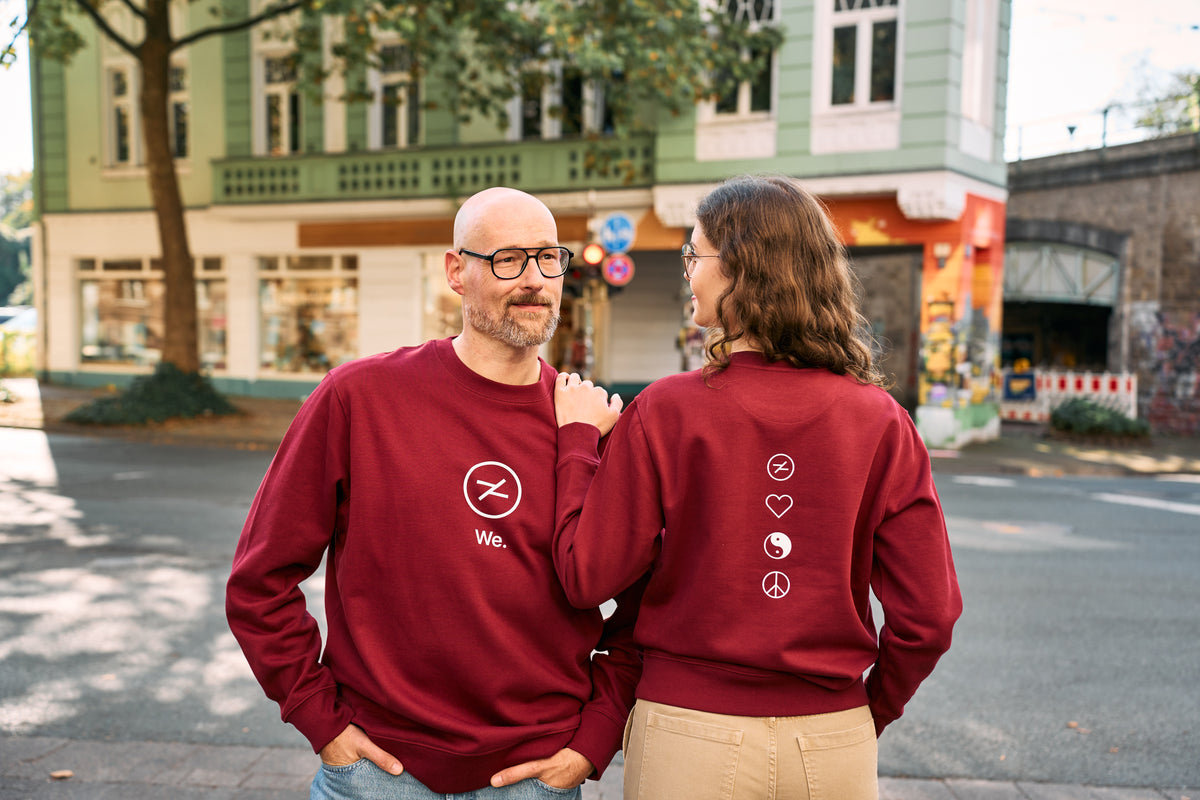 HOOD Sweater We. in Burgunderrot