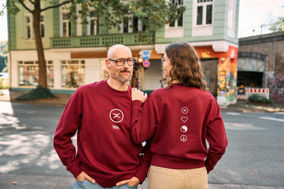 HOOD Sweater We. in Burgunderrot