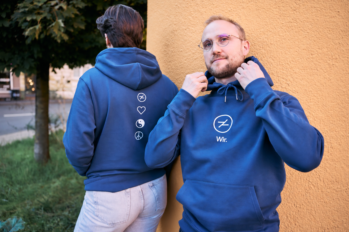 HOOD Hoodie Wir. in Dunkelpetrol